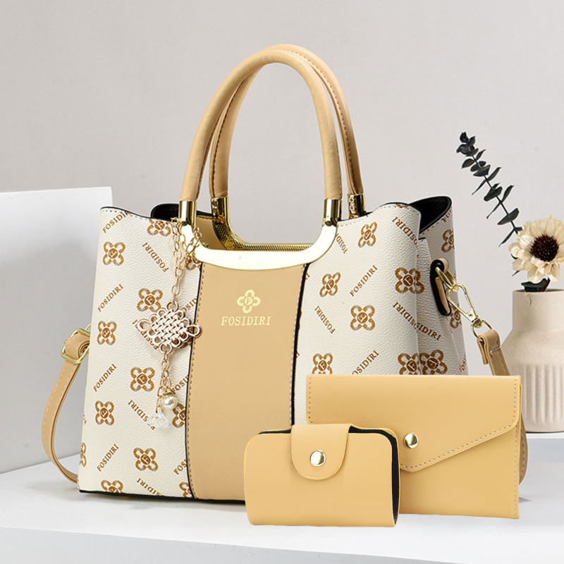 Women'S Bags Handbags - กระเป๋าถือพิมพ์ลายหรูหราสำหรับผู้หญิง ชุดกระเป๋า 3 ชิ้น กระเป๋าอเนกประสงค์สำหรับเดินทางและพักผ่อนประจำวัน