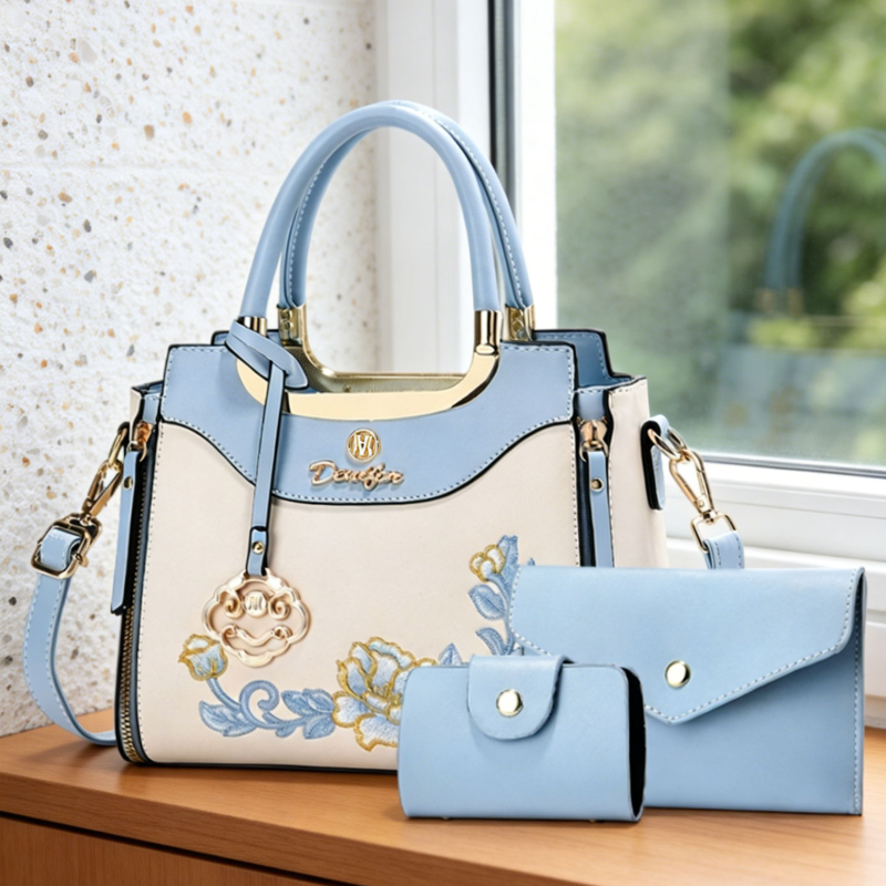 Women'S Bags Handbags - ชุดกระเป๋าถือปักลายคุณภาพสูง 3 ชิ้น เหมาะสำหรับการออกไปเที่ยวในชีวิตประจำวัน ออกเดท และทำงาน