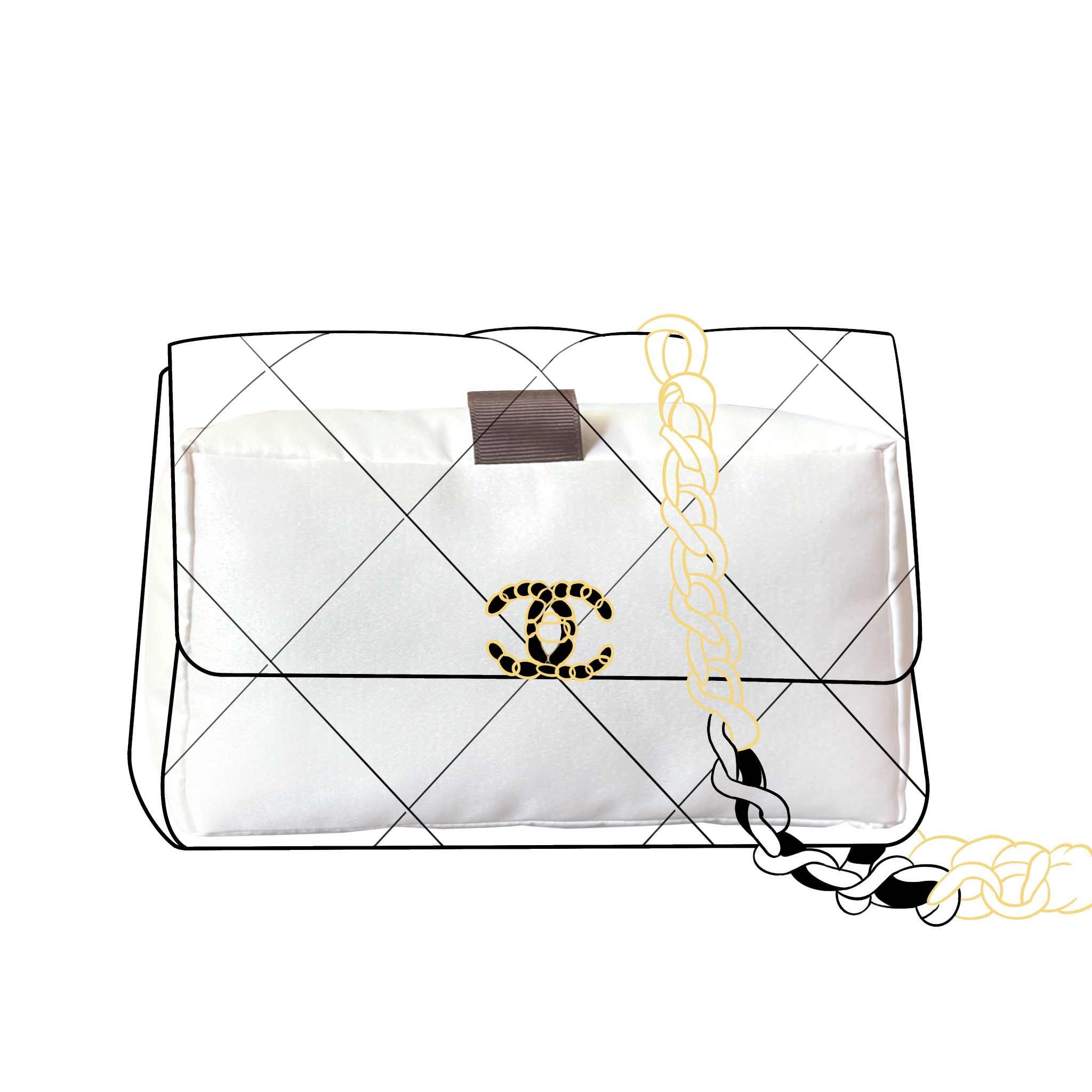 Women Bags Dior - Fit สำหรับ Flap CC19กระเป๋าถือ Shaper หมอนกระเป๋าหมอนกระเป๋าเก็บหมอนกระเป๋า