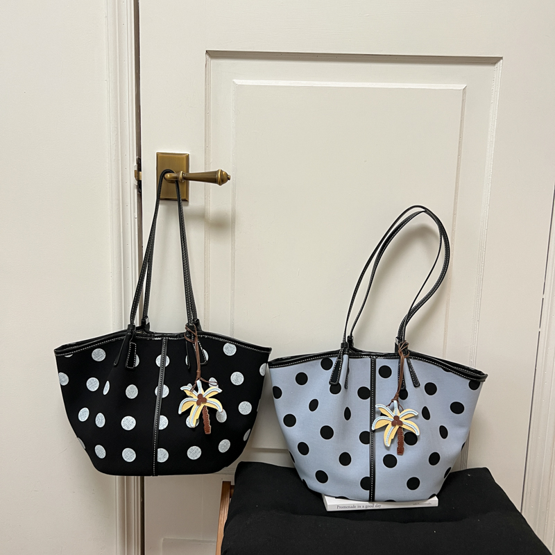 Women'S Work Bags Designer - 2026 กระเป๋าโท้ตลายจุดใหม่ ดีไซน์เรียบง่ายและใช้งานได้หลากหลาย กระเป๋าสะพายไหล่สำหรับทำงานทุกวันสำหรับผู้หญิงความจุขนาดใหญ่