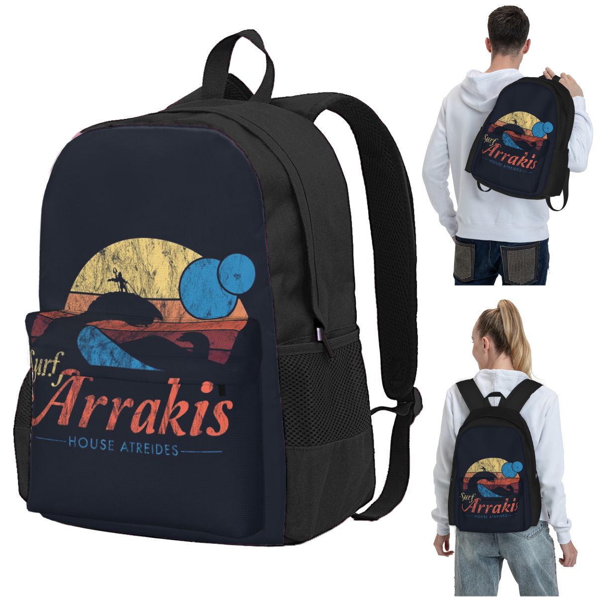 Women Bags Dune - กระเป๋าเป้สะพายหลัง Arrakis Distressed Surf Dune Sci