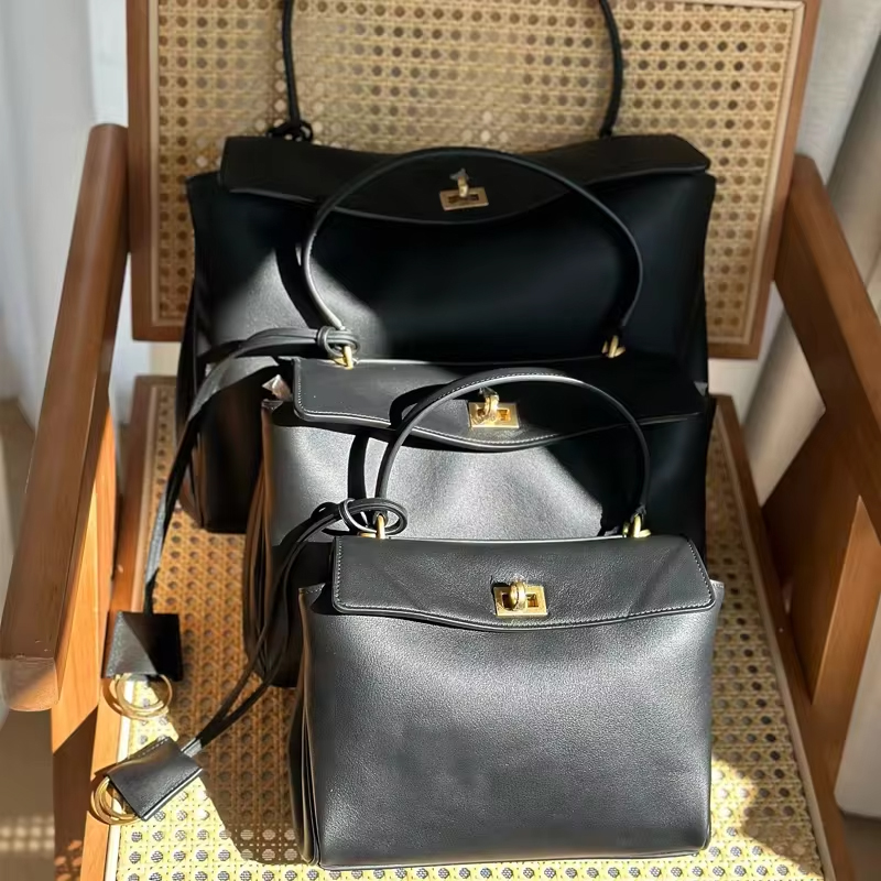 Women'S Work Bags Designer - กระเป๋าถือดีไซน์หรูหราพร้อมตัวล็อคสีทองสำหรับผู้หญิง ทำจากหนังไมโครไฟเบอร์ ความจุขนาดใหญ่ สะพายไหล่หรือถือได้ เหมาะสำหรับใช้ในชีวิตประจำวันและการทำงาน