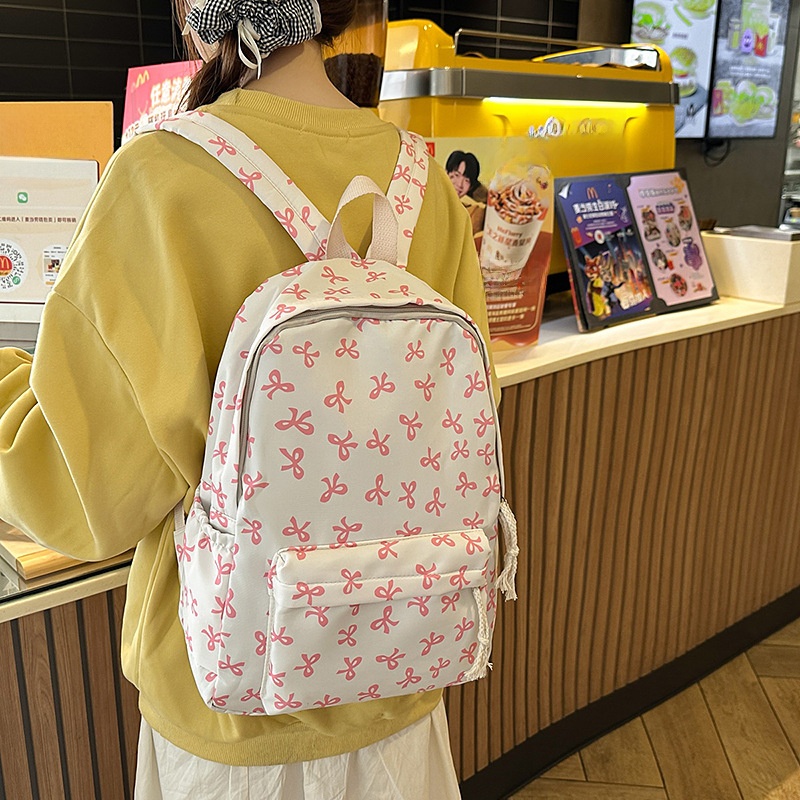 กระเป๋าเป้สะพายหลังไนลอนลายดอก - Women Bags Gift บทวิจารณ์และราคา
