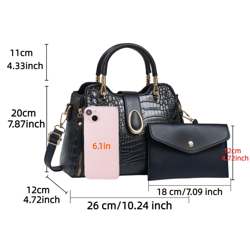 กระเป๋าถือผู้หญิงลายหนังจระเข้ - Women'S Bags Handbags บทวิจารณ์และราคา