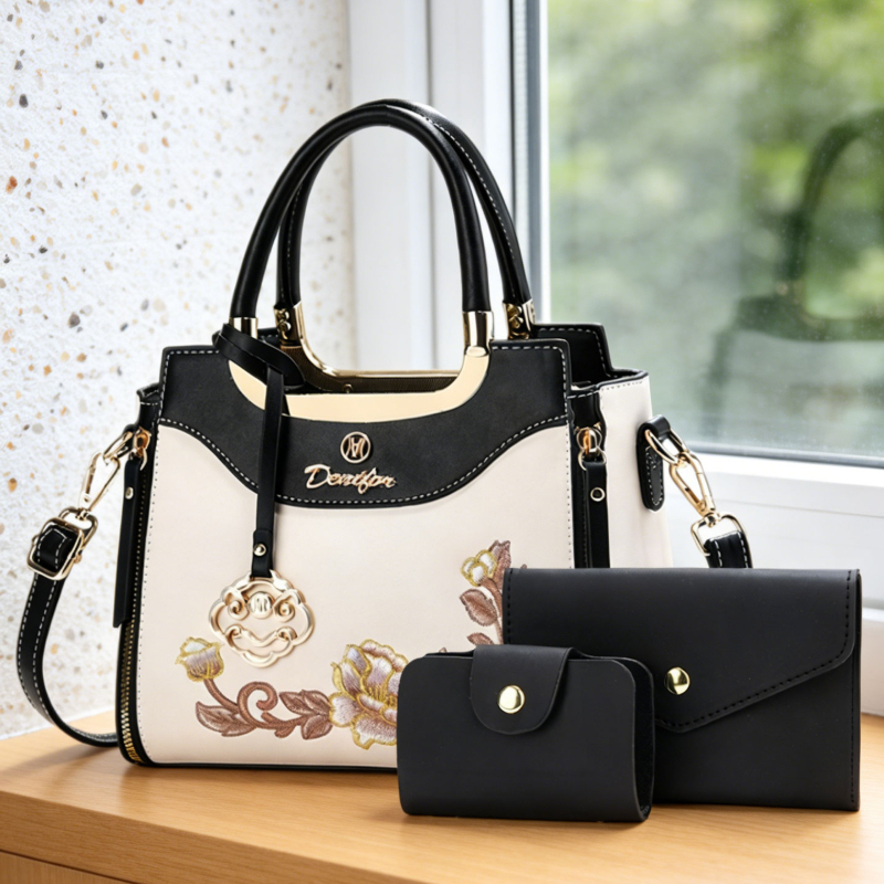 ชุดกระเป๋าถือปักลายคุณภาพสูง 3 - Women'S Bags Handbags บทวิจารณ์และราคา
