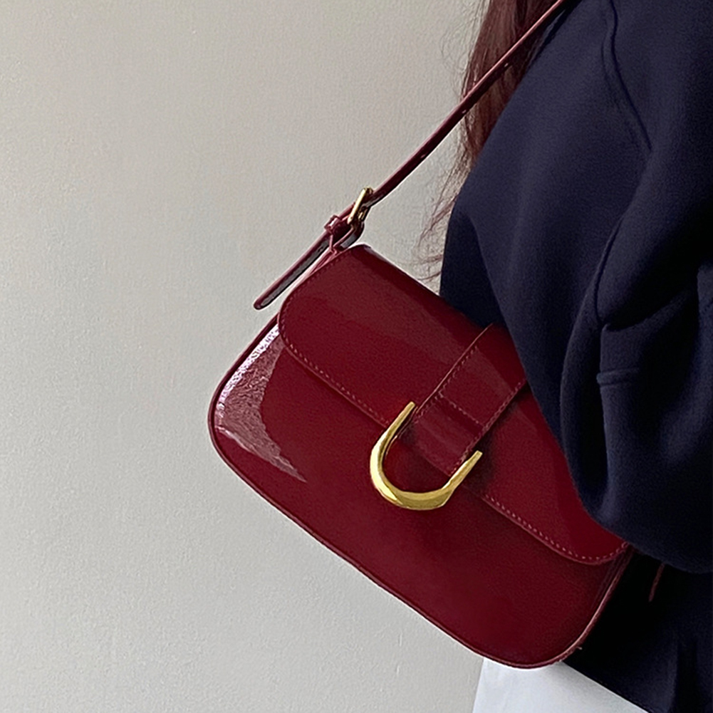 Retro สิทธิบัตรหนังไหล่กระเป๋า - Women Bags Zara บทวิจารณ์และราคา