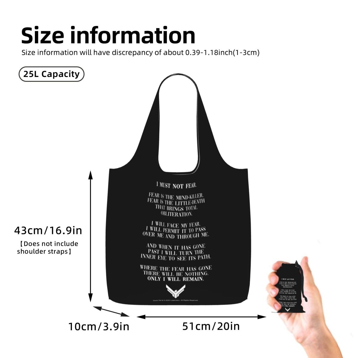 กระเป๋าผ้าแคนวาสขนาดใหญ่ลายคำพ - Women Bags Dune บทวิจารณ์และราคา